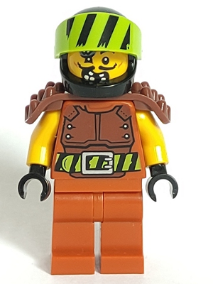 Display of LEGO City Wallop, Stuntz Driver, Shoulder Armor