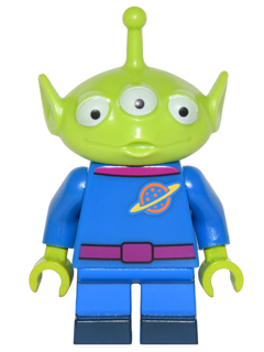 This LEGO minifigure is called, Alien, Disney, Series 1 (Minifigure Only without Stand and Accessories) . It's minifig ID is dis002.