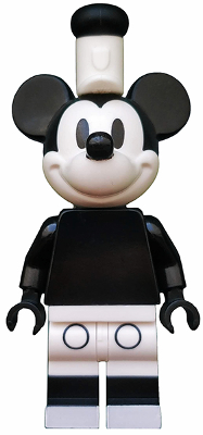 Display of LEGO Collectible Minifigures Vintage Mickey, Disney