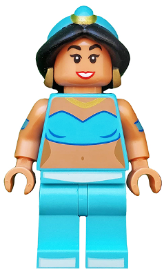 Display of LEGO Collectible Minifigures Jasmine, Disney