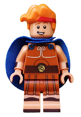Display of LEGO Collectible Minifigures Hercules, Disney