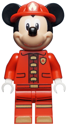 Display of LEGO Disney Mickey Mouse, Fire Fighter
