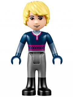 This LEGO minifigure is called, Kristoff . It's minifig ID is dp020.