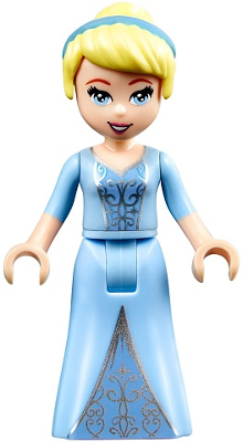 This LEGO minifigure is called, Cinderella, Two-Colored Dress and Brown Eyebrows . It's minifig ID is dp051.