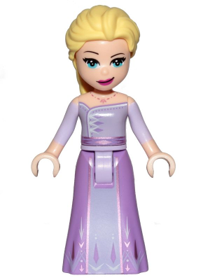 Display of LEGO Disney Elsa, Lavender and Medium Lavender Dress