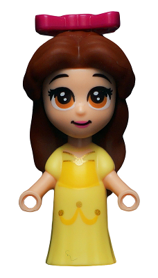 Display of LEGO Disney Belle with Bow, Micro Doll