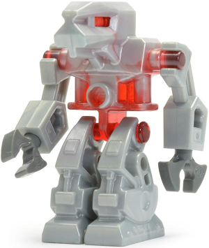 This LEGO minifigure is called, Devastator, Trans-Red Torso, Red Eyes . It's minifig ID is exf009.