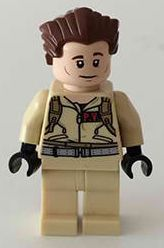 This LEGO minifigure is called, Dr. Peter Venkman, Plain Arms . It's minifig ID is gb002i.