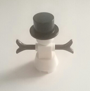 Display of LEGO Holiday & Event Snowman with 2 x 2 Truncated Cone as Legs