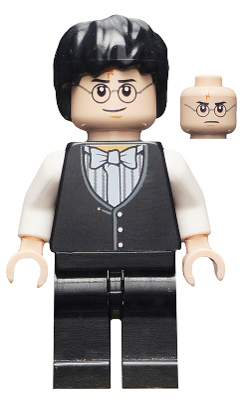 Display of LEGO Harry Potter Harry Potter, Yule Ball Vest and Bow Tie