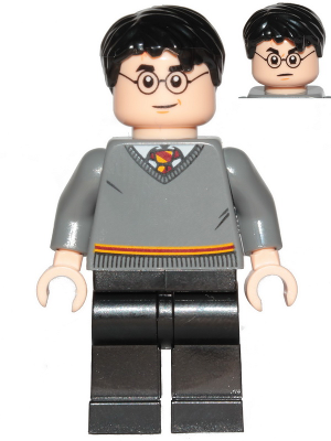 Display of LEGO Harry Potter Harry Potter, Gryffindor Sweater, Black Legs