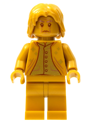 This LEGO minifigure is called, Professor Severus Snape, 20th Anniversary Pearl Gold . It's minifig ID is hp277.
