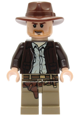 This LEGO minifigure is called, Indiana Jones *Includes whip and messenger bag from 7620. It's minifig ID is iaj001.