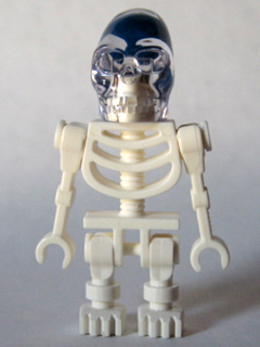 This LEGO minifigure is called, Akator Skeleton . It's minifig ID is iaj011.