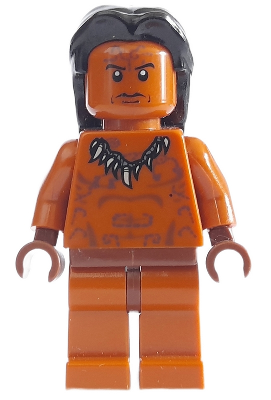 This LEGO minifigure is called, Ugha Warrior with Hair . It's minifig ID is iaj015.