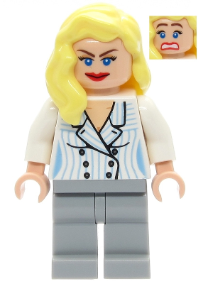 This LEGO minifigure is called, Elsa Schneider . It's minifig ID is iaj045.