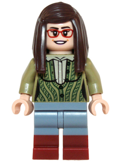 This LEGO minifigure is called, Amy Farrah Fowler . It's minifig ID is idea019.