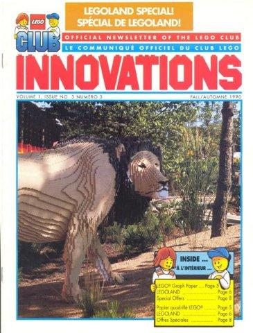 Cover for LEGO Innovations 1990 Volume 1 Issue 3 / Good condition with small stain on front and pen marks on back in90v1i3