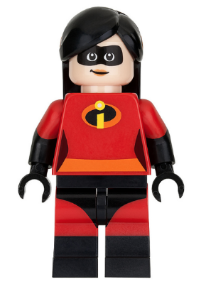 Display of LEGO The Incredibles Violet Parr