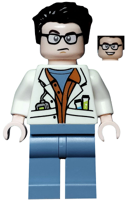 Display of LEGO Jurassic World Scientist