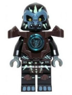 This LEGO minifigure is called, Gorzan, Dark Brown Heavy Armor . It's minifig ID is loc035.