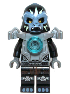 This LEGO minifigure is called, Gorzan, Flat Silver Heavy Armor . It's minifig ID is loc068.