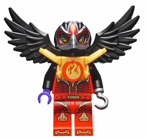This LEGO minifigure is called, Razar, Fire Chi . It's minifig ID is loc090.