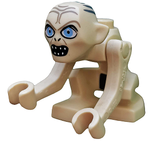 This LEGO minifigure is called, Gollum, Wide Eyes . It's minifig ID is lor005.
