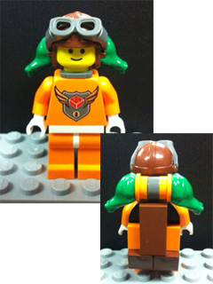 Display of LEGO Master Builder Academy MBA Level Three Minifigure with Backpack Assembly