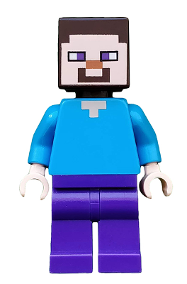 Display of LEGO Minecraft Steve