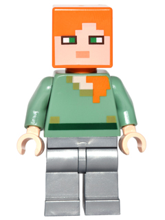 This LEGO minifigure is called, Alex, Flat Silver Legs *Includes blue pick axe. It's minifig ID is min026.