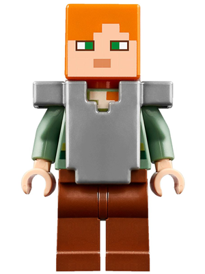 This LEGO minifigure is called, Alex, Reddish Brown Legs, Flat Silver Armor *Includes gold sword. It's minifig ID is min045.