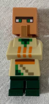 This LEGO minifigure is called, Villager (Farmer), Tan Top . It's minifig ID is min075.