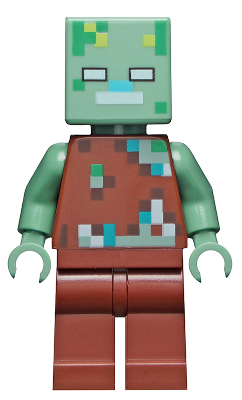 This LEGO minifigure is called, Drowned Zombie . It's minifig ID is min088.