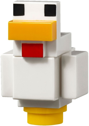 Display of LEGO part no. minechicken01 Minecraft Chicken, Brick Built  which is a n/a Minecraft Chicken, Brick Built 