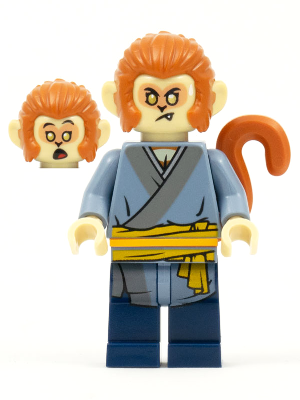 Display of LEGO Monkie Kid Apprentice Monkey King