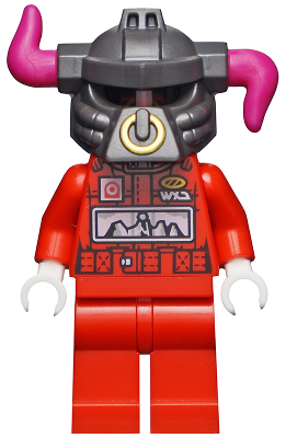 Display of LEGO Monkie Kid Bull Clone Bob, Racing Suit