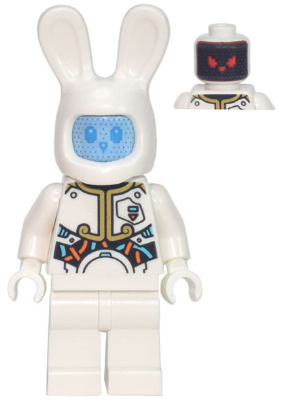 Display of LEGO Monkie Kid Lunar Rabbit Robot