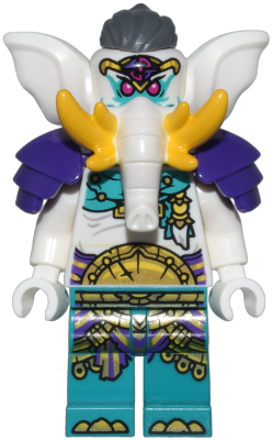 This LEGO minifigure is called, Yellow Tusk Elephant / never assembled. It's minifig ID is mk108.