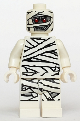 This LEGO minifigure is called, Mummy, Glow In Dark Pattern . It's minifig ID is mof001.