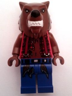 This LEGO minifigure is called, Werewolf . It's minifig ID is mof003.