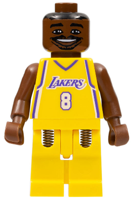 Display of LEGO Sports NBA Kobe Bryant, Los Angeles Lakers #8 (Home Uniform)