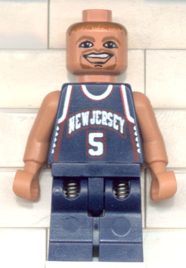 Display of LEGO Sports NBA Jason Kidd, New Jersey Nets #5