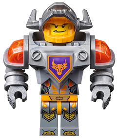 This LEGO minifigure is called, Axl, Flat Silver Torso . It's minifig ID is nex007.
