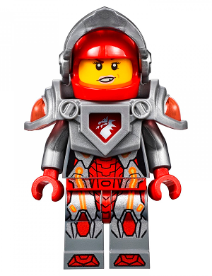 This LEGO minifigure is called, Macy Halbert, Flat Silver Visor and Armor . It's minifig ID is nex016.