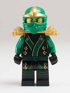 This LEGO minifigure is called, Lloyd, The Final Battle (Green Ninja ZX) . It's minifig ID is njo070.