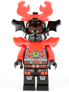 This LEGO minifigure is called, Stone Army Warrior, Red Face . It's minifig ID is njo075.