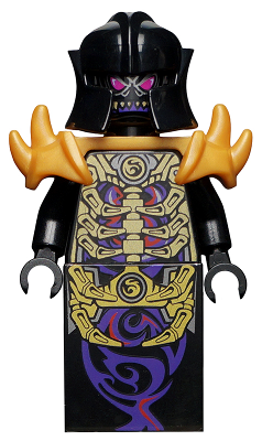 This LEGO minifigure is called, Overlord (Golden Master), Rebooted . It's minifig ID is njo107.