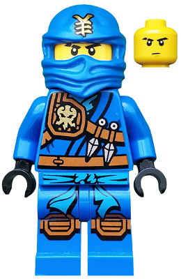 This LEGO minifigure is called, Jay (Jungle Robe), Tournament of Elements . It's minifig ID is njo128.