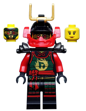 This LEGO minifigure is called, Samurai X (Nya), Tournament of Elements . It's minifig ID is njo132.